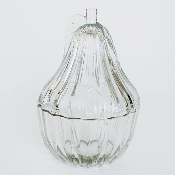 Vintage Glass Pear Lidded Candy Dish - Picture 10 of 16